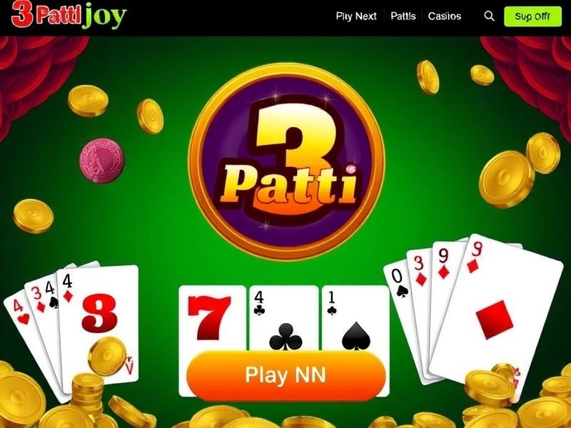 Explore 3 Patti Joy, a popular casino card game, and discover its rules, strategies, and tips for mastering the game of Three Card Poker at top online platforms.